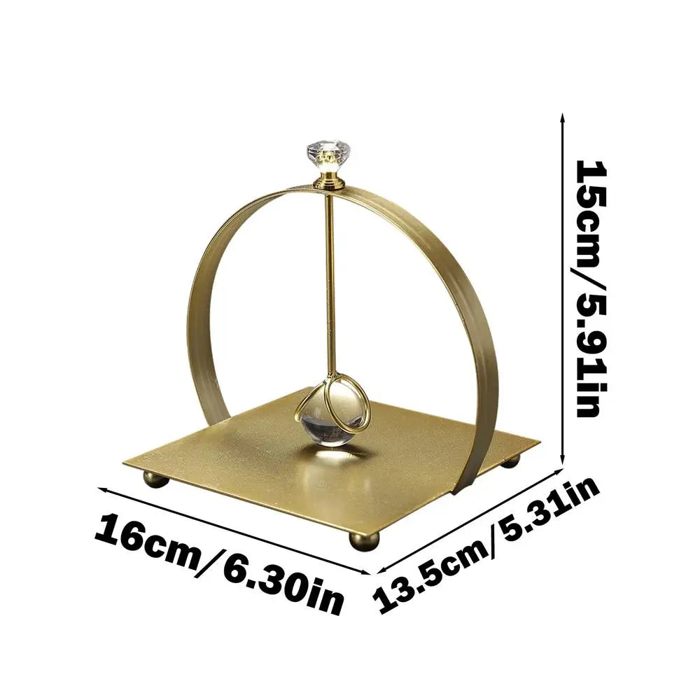 Napkin Rack Tissue Dispenser Light Luxury Crystal Ball Metal Tissue Holder Paper Napkin Serviette Rack Dispenser for Kitchen