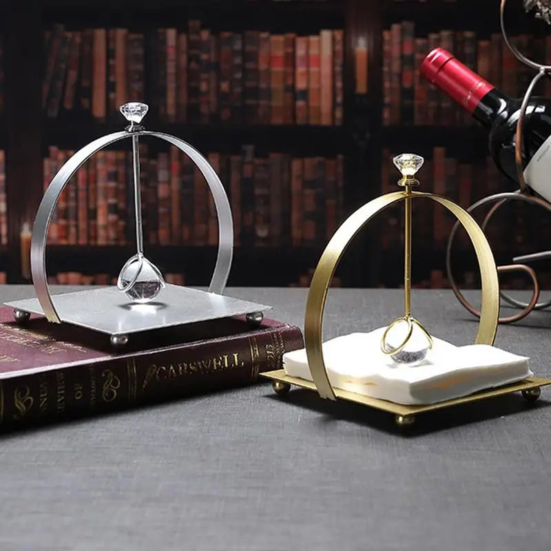 Napkin Rack Tissue Dispenser Light Luxury Crystal Ball Metal Tissue Holder Paper Napkin Serviette Rack Dispenser for Kitchen